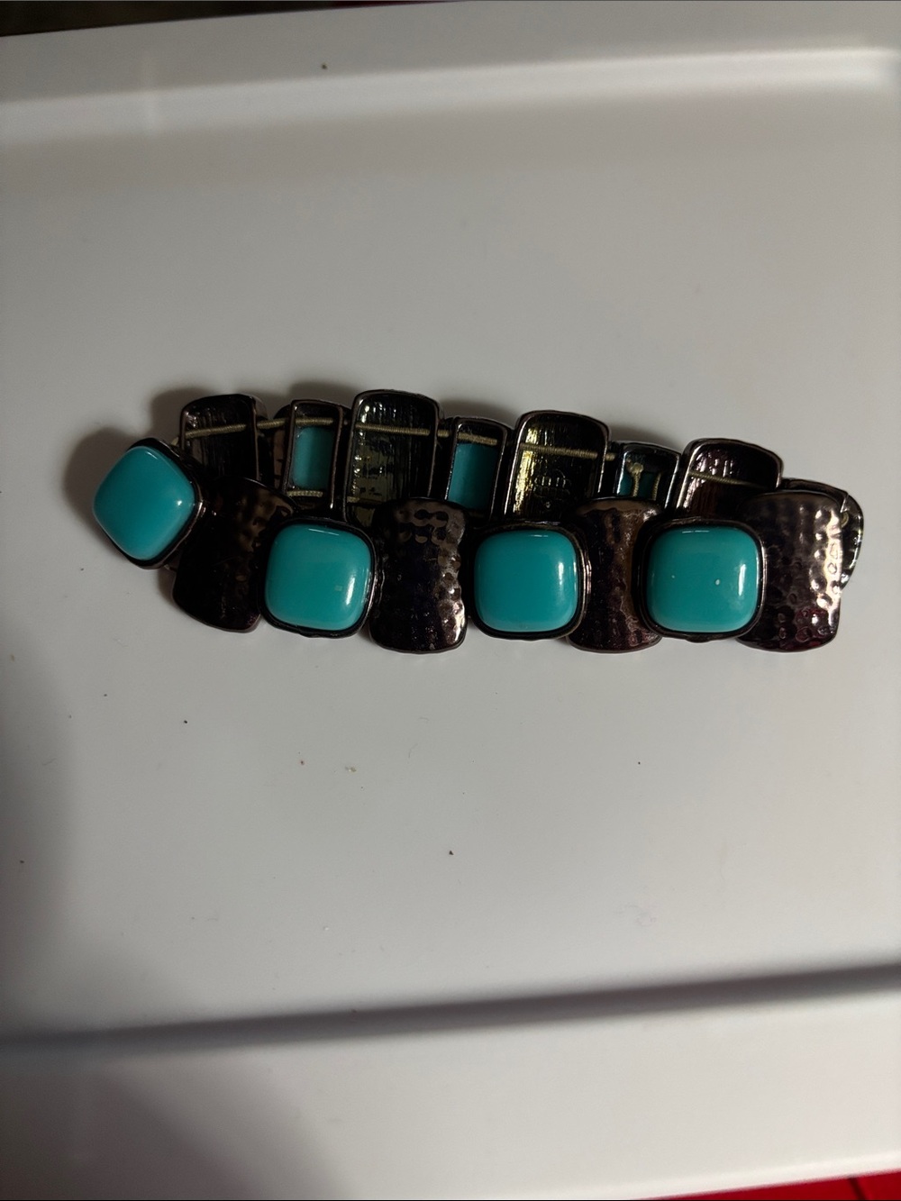 Turquoise Square Stone Stretch Bracelet - Women Jewelry